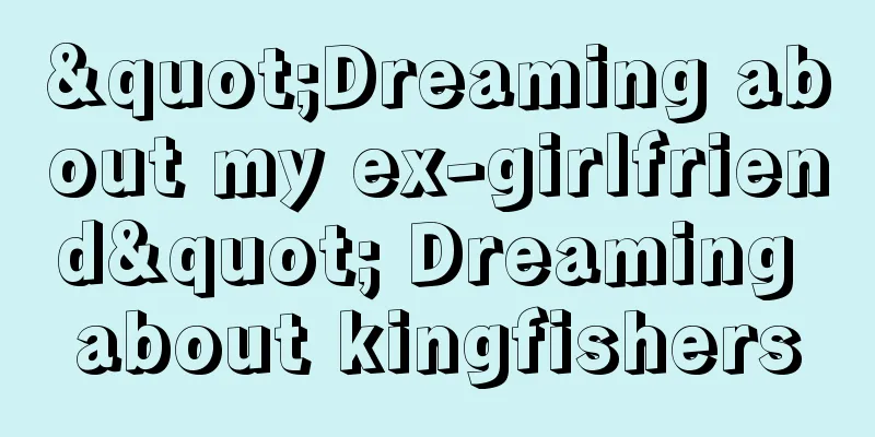 "Dreaming about my ex-girlfriend" Dreaming about kingfishers