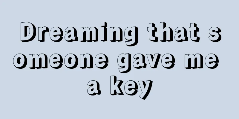 Dreaming that someone gave me a key