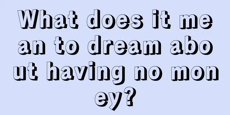 What does it mean to dream about having no money?