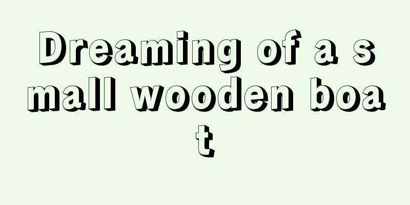 Dreaming of a small wooden boat