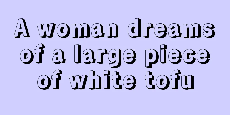 A woman dreams of a large piece of white tofu