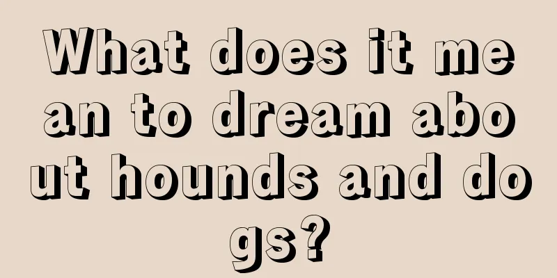 What does it mean to dream about hounds and dogs?