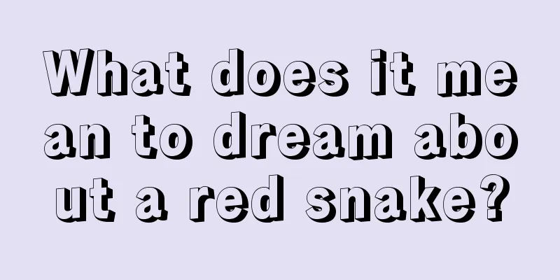 What does it mean to dream about a red snake?