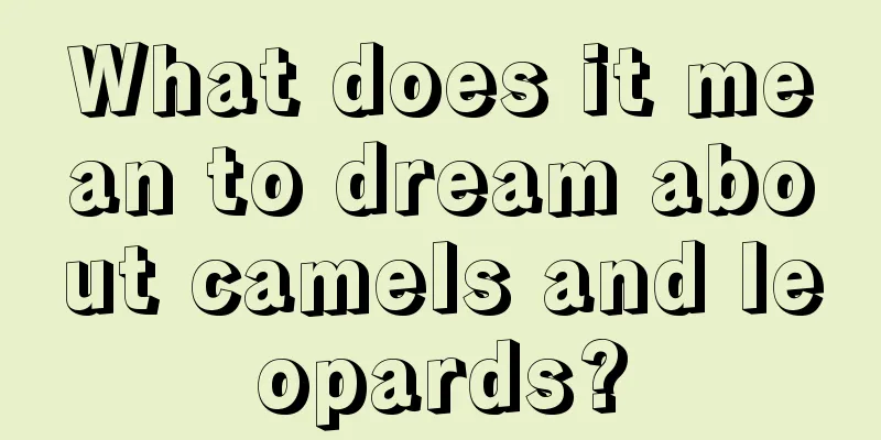 What does it mean to dream about camels and leopards?