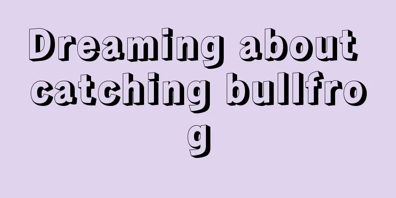 Dreaming about catching bullfrog