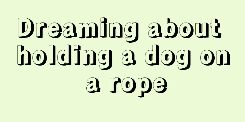 Dreaming about holding a dog on a rope