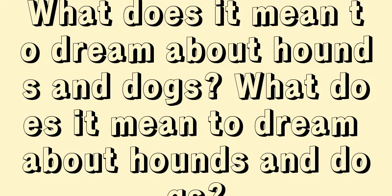 What does it mean to dream about hounds and dogs? What does it mean to dream about hounds and dogs?