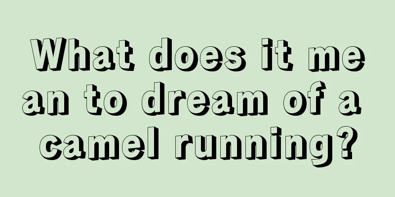 What does it mean to dream of a camel running?