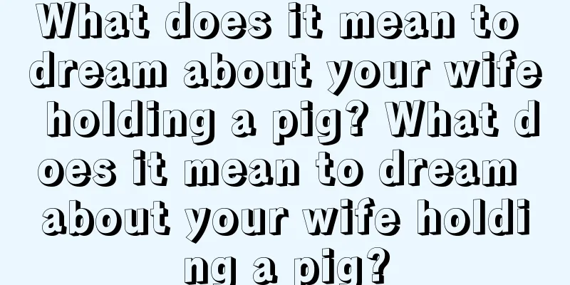 What does it mean to dream about your wife holding a pig? What does it mean to dream about your wife holding a pig?