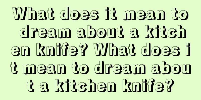 What does it mean to dream about a kitchen knife? What does it mean to dream about a kitchen knife?