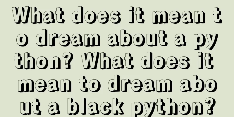 What does it mean to dream about a python? What does it mean to dream about a black python?