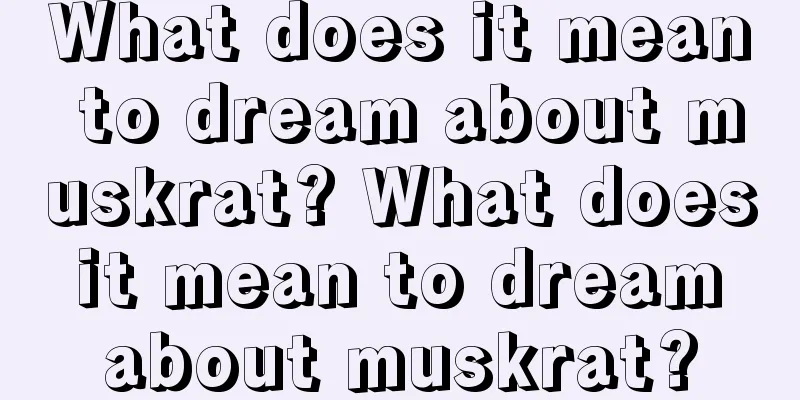 What does it mean to dream about muskrat? What does it mean to dream about muskrat?