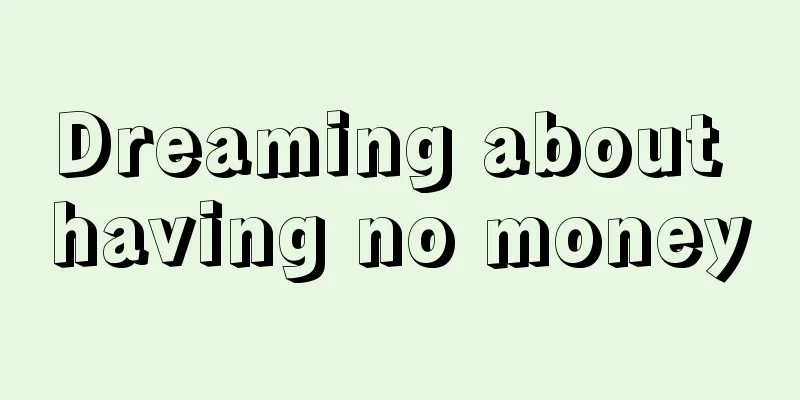 Dreaming about having no money