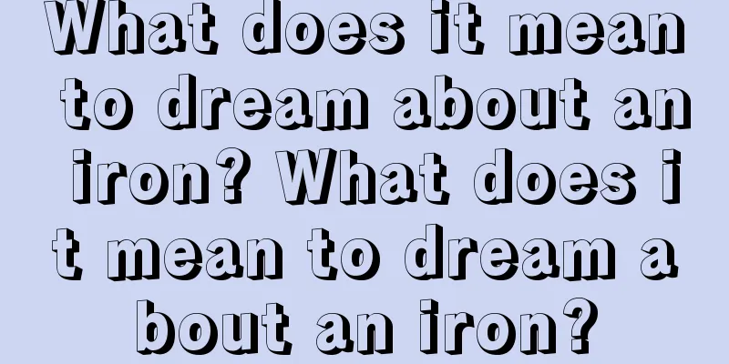 What does it mean to dream about an iron? What does it mean to dream about an iron?