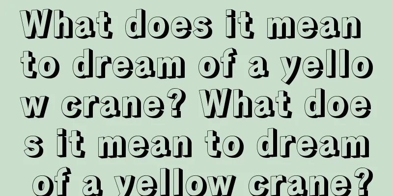 What does it mean to dream of a yellow crane? What does it mean to dream of a yellow crane?