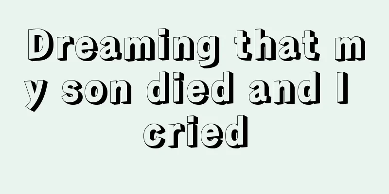 Dreaming that my son died and I cried