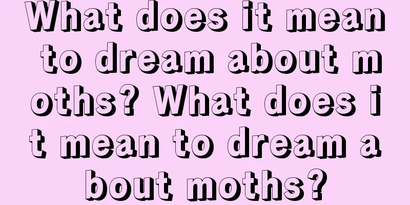 What does it mean to dream about moths? What does it mean to dream about moths?