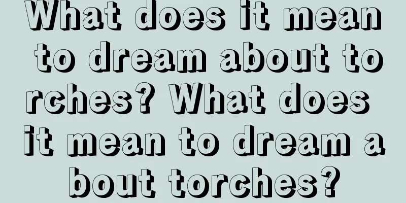 What does it mean to dream about torches? What does it mean to dream about torches?