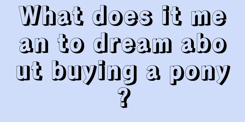 What does it mean to dream about buying a pony?