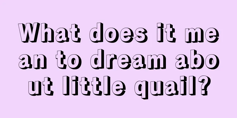 What does it mean to dream about little quail?