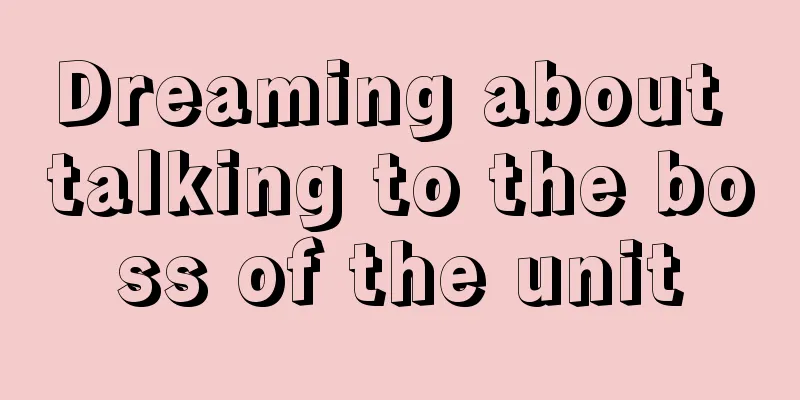 Dreaming about talking to the boss of the unit