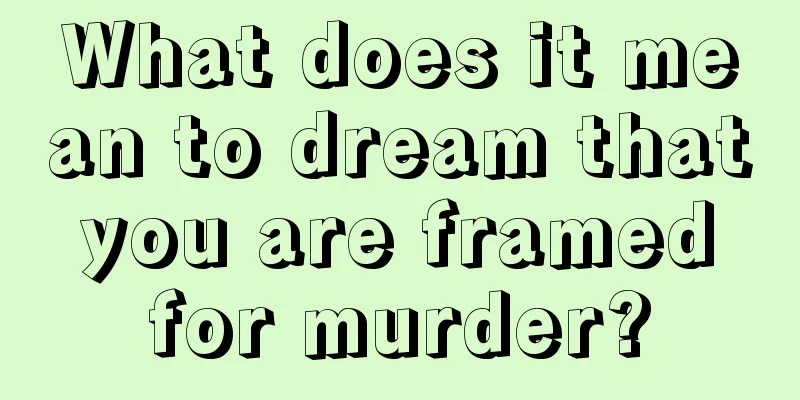 What does it mean to dream that you are framed for murder?