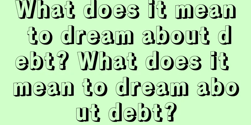 What does it mean to dream about debt? What does it mean to dream about debt?