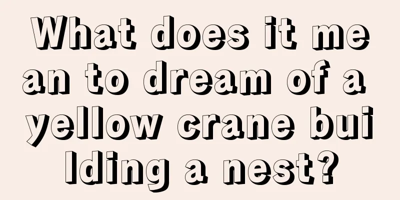 What does it mean to dream of a yellow crane building a nest?