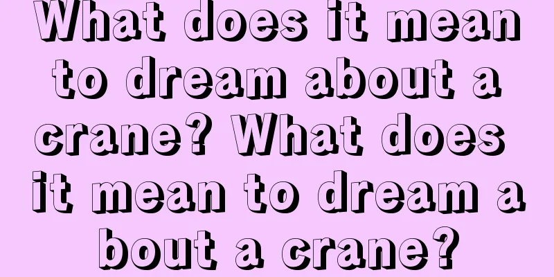 What does it mean to dream about a crane? What does it mean to dream about a crane?