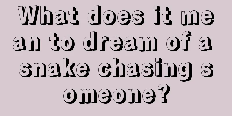 What does it mean to dream of a snake chasing someone?