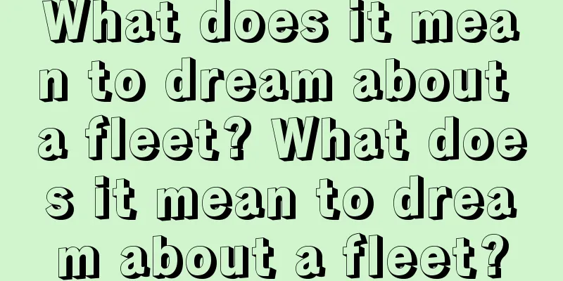 What does it mean to dream about a fleet? What does it mean to dream about a fleet?