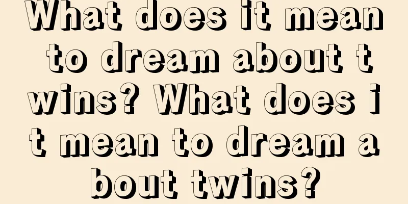 What does it mean to dream about twins? What does it mean to dream about twins?