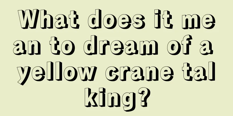 What does it mean to dream of a yellow crane talking?