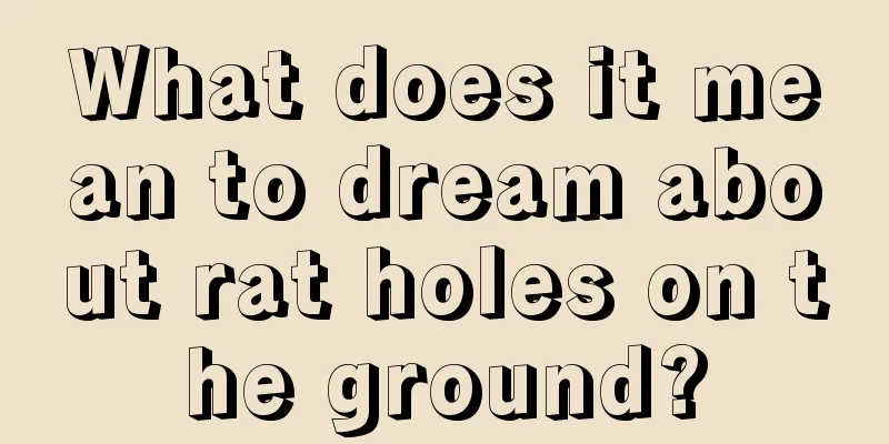 What does it mean to dream about rat holes on the ground?