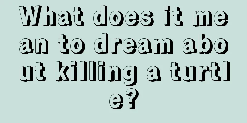 What does it mean to dream about killing a turtle?