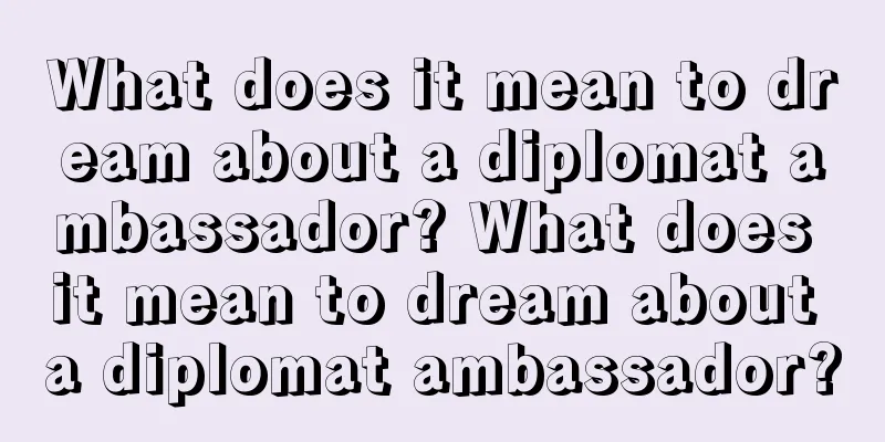 What does it mean to dream about a diplomat ambassador? What does it mean to dream about a diplomat ambassador?