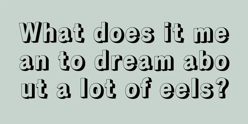 What does it mean to dream about a lot of eels?