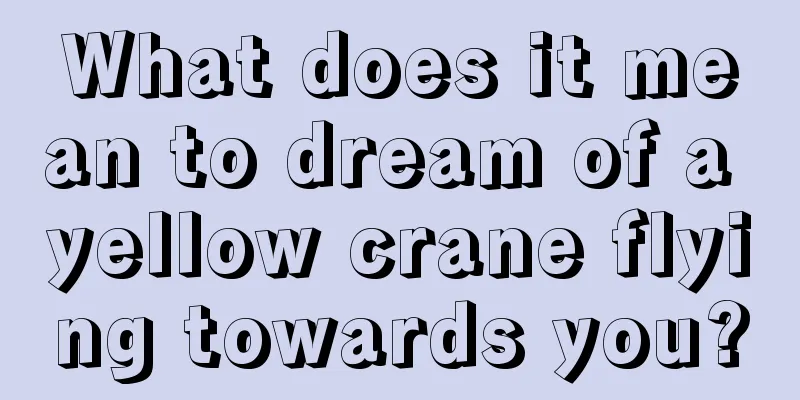 What does it mean to dream of a yellow crane flying towards you?