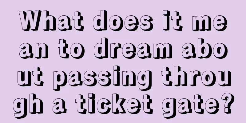 What does it mean to dream about passing through a ticket gate?