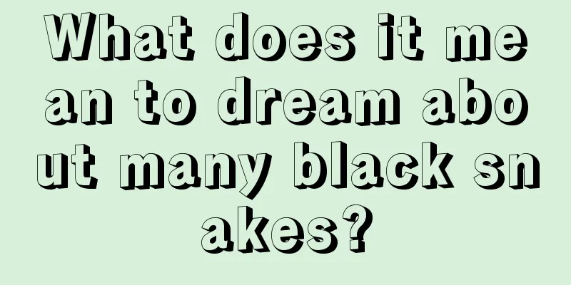 What does it mean to dream about many black snakes?