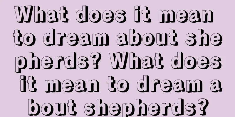 What does it mean to dream about shepherds? What does it mean to dream about shepherds?