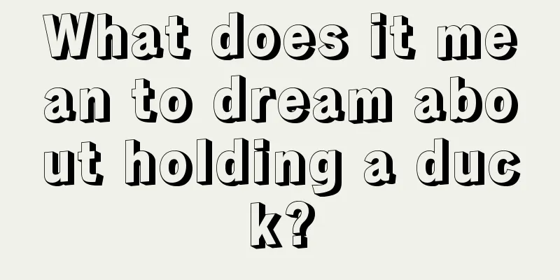 What does it mean to dream about holding a duck?