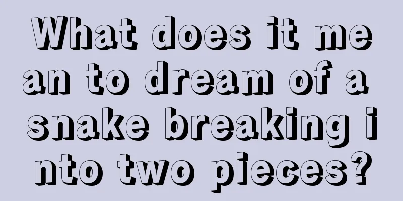 What does it mean to dream of a snake breaking into two pieces?