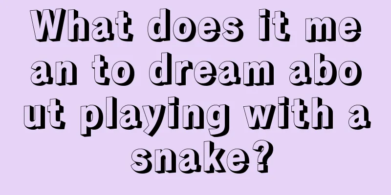 What does it mean to dream about playing with a snake?