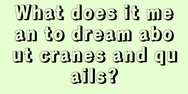 What does it mean to dream about cranes and quails?