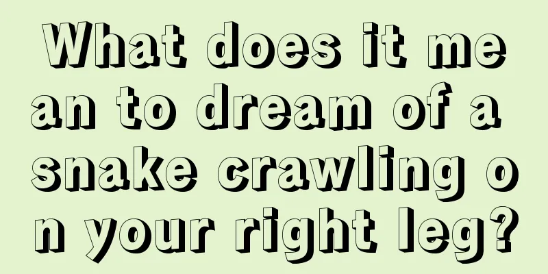 What does it mean to dream of a snake crawling on your right leg?