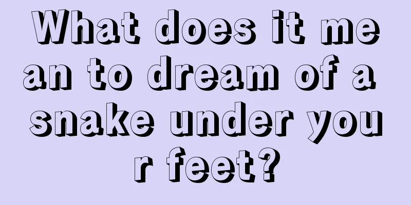 What does it mean to dream of a snake under your feet?