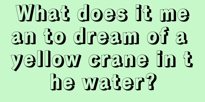 What does it mean to dream of a yellow crane in the water?