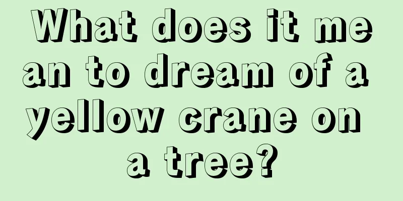 What does it mean to dream of a yellow crane on a tree?