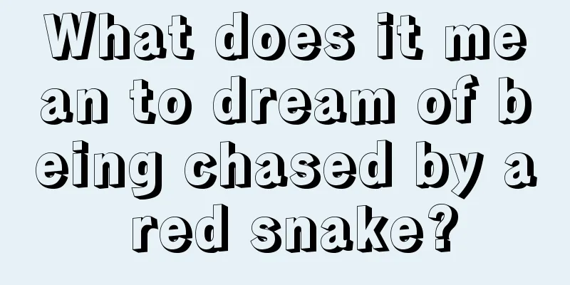 What does it mean to dream of being chased by a red snake?